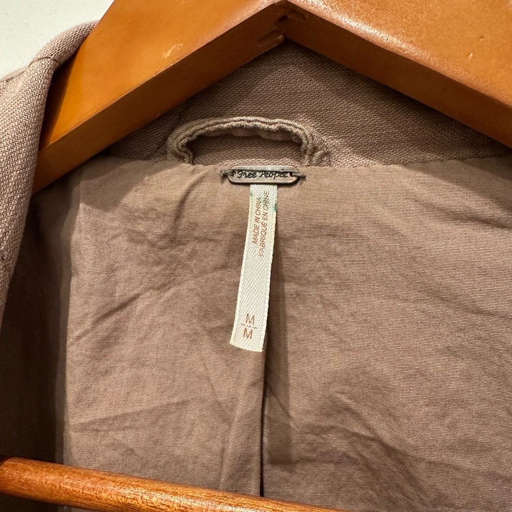 Free People Dusty Pink Denim Jacket Medium - Picture 4 of 5